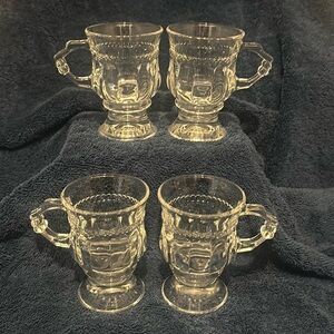 Clear elegantly detailed patterned small goblets